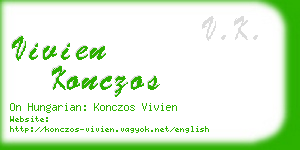 vivien konczos business card